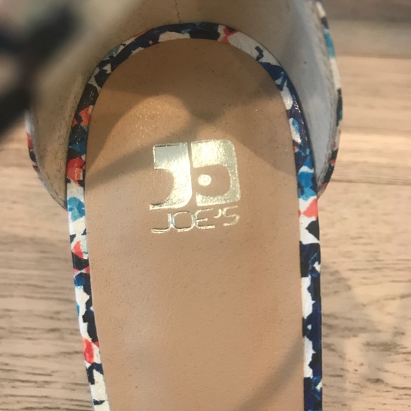 NEW! Bright colored paint splattered strappy heels - Picture 3 of 8